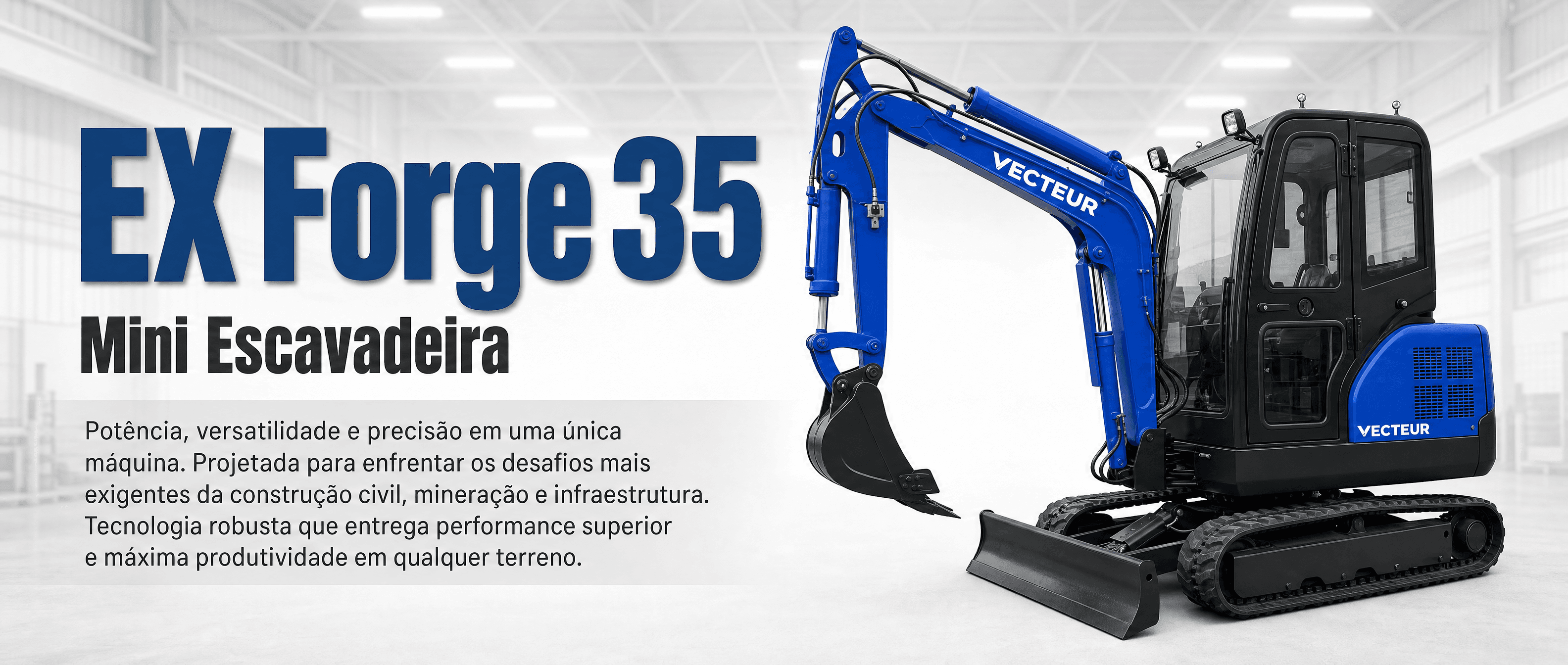 Mini Escavadeira EX Forge 35 — linha premium